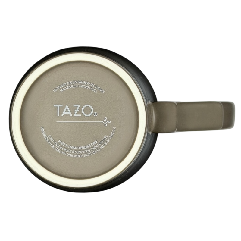 Rococo Scroll Handle Slate Gray Mug Starbucks Tazo