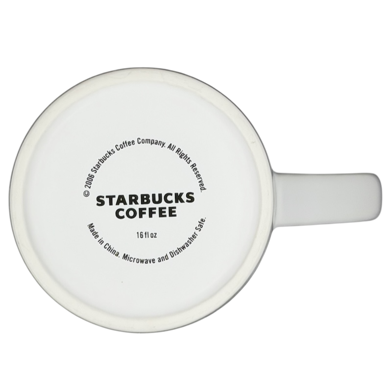 Grande Siren With Rolled Rim Tall White 16oz Mug 2006 Starbucks