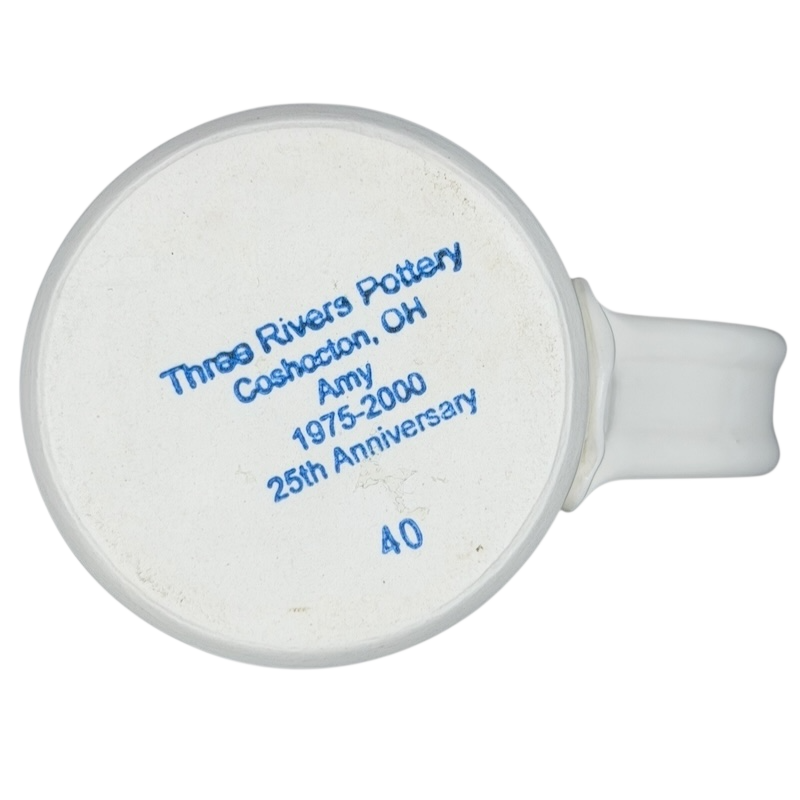 25th Anniversary Sailboat Mug Three Rivers Pottery