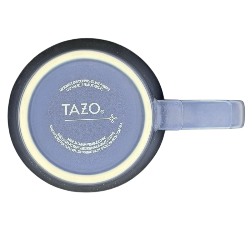 Rococo Scroll Handle Slate Blue Mug 2013 Starbucks Tazo