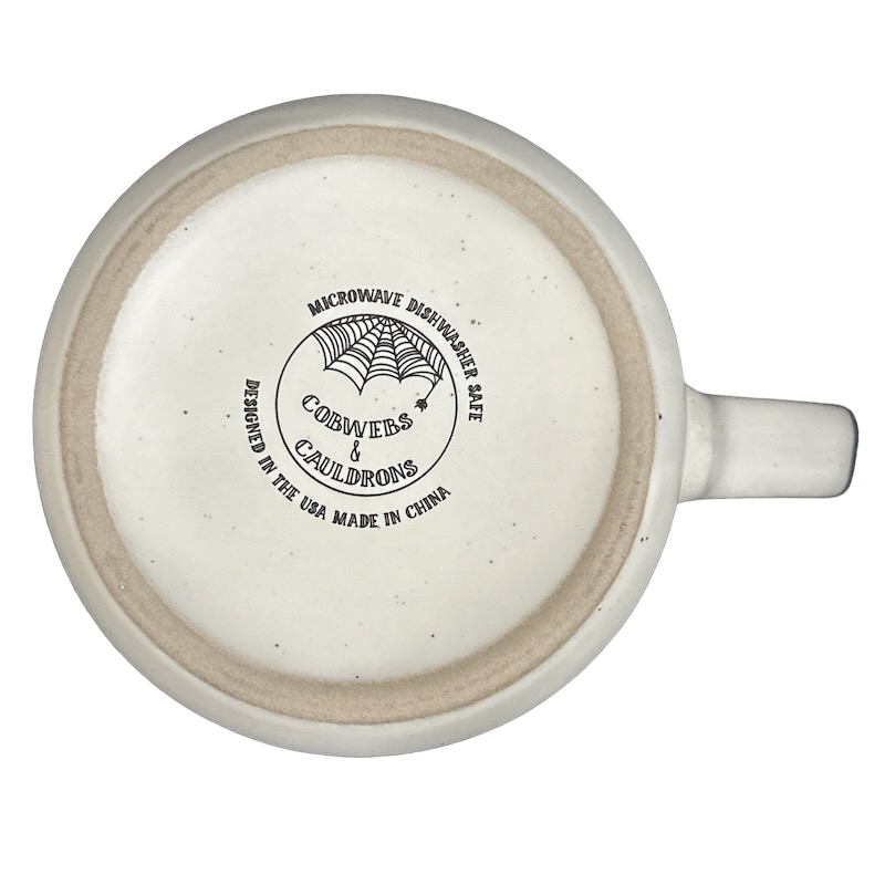 Brewing With My Gnomies! Halloween Mug Cobwebs & Cauldrons