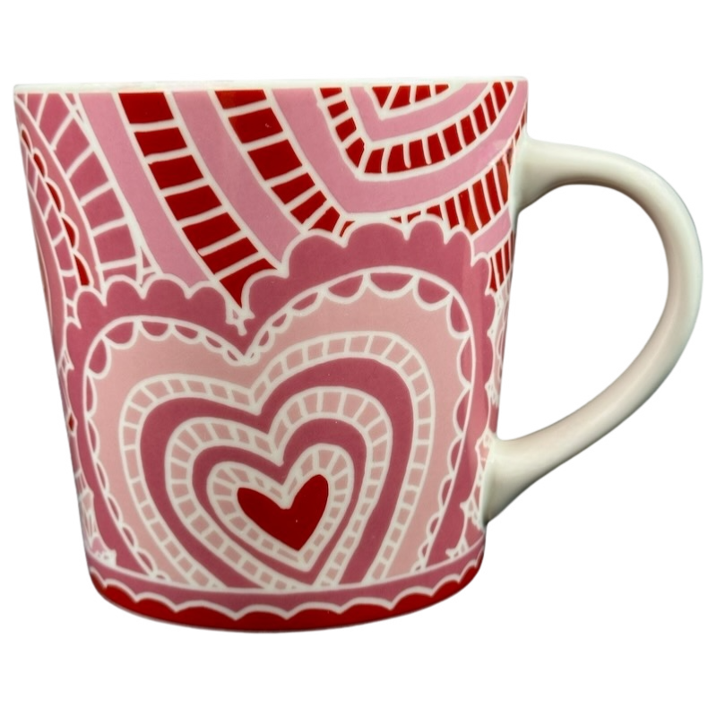 Pink Paper Hearts Mug 2005 Starbucks – Mug Barista