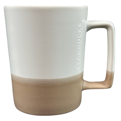Three Tone Cream Brown And Beige Etched Logo 16oz Mug 2016 Starbucks
