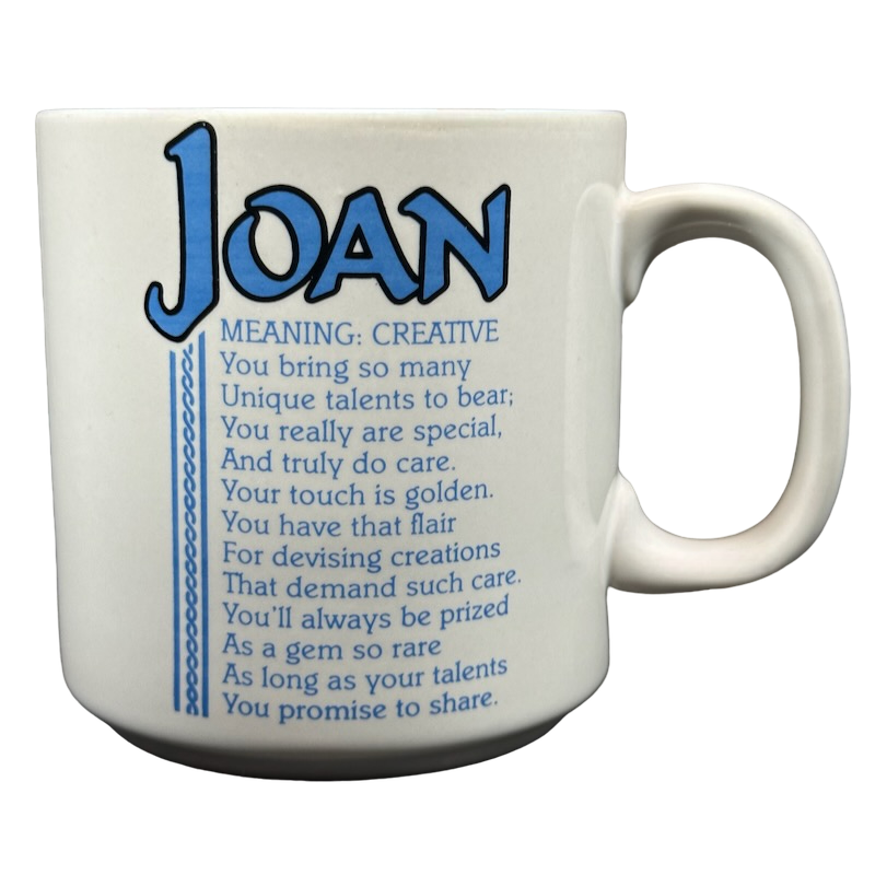 JOAN Poetry Name Light Blue Interior Mug Papel – Mug Barista