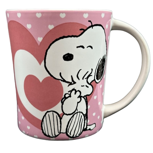 Snoopy Hugging Woodstock Hearts Mug Gibson