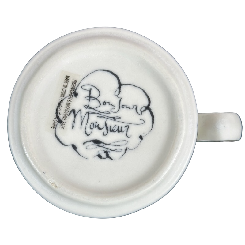 Bonjour Monsieur Dachshund Polka Dots Mug Anthropologie