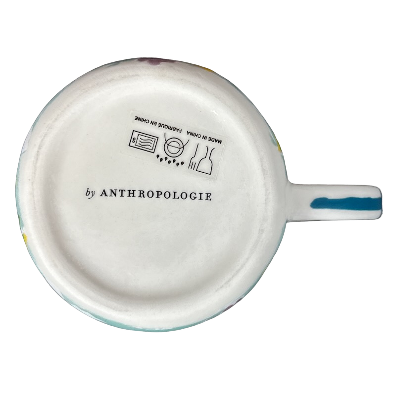 Dawn Letter "K" Monogram Initial Floral Mug Anthropologie