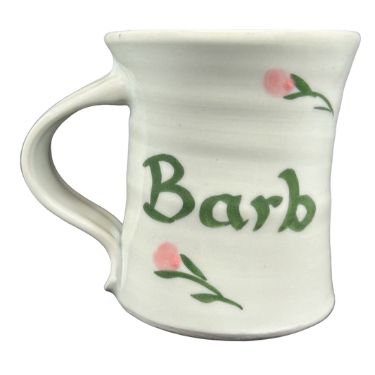 Barb Name Hidden Surprise Frog Signed Pottery Mug Bishop Hill