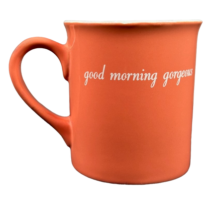Good Morning Gorgeous Salmon Mug With White Interior Love Your Mug