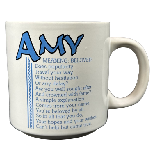 AMY Poetry Name Blue Interior Mug Papel