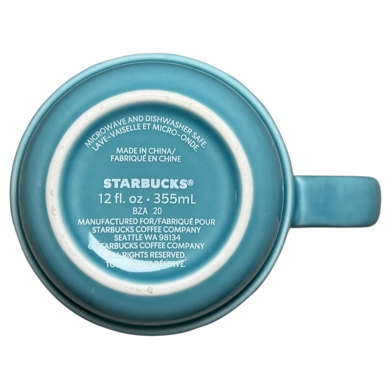 Hawaii Collection Embossed Siren 12oz Teal Mug Starbucks
