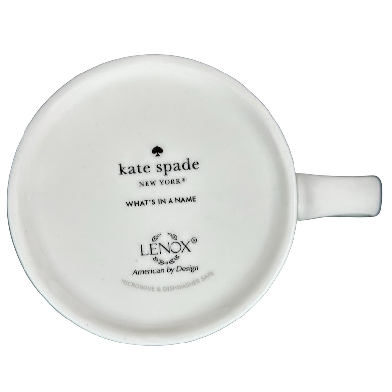 Kate Spade What's In A Name Letter "K" Monogram Initial Mug Lenox