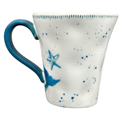 Blue Mermaid And Starfish Embossed Mug Cracker Barrel