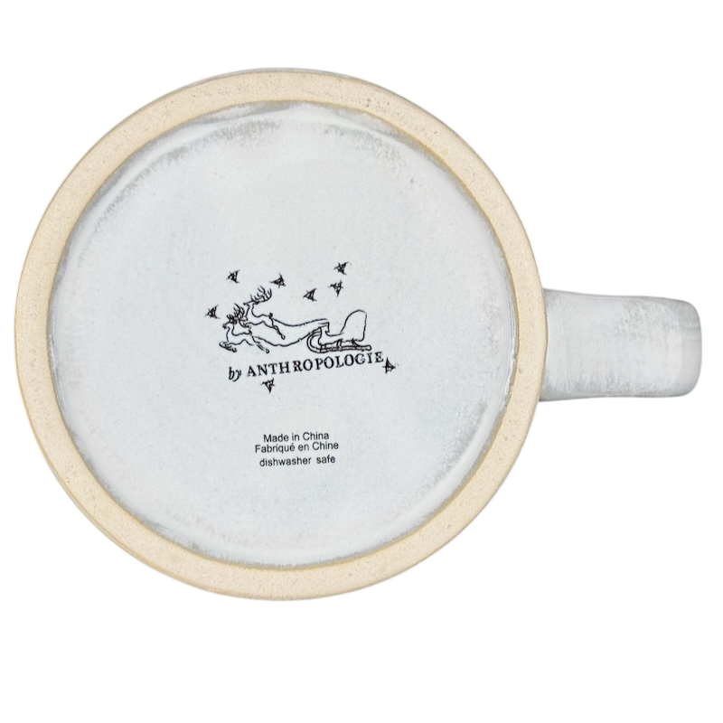 Snowcap Reactive-Glazed Letter "B" Monogram Mug Anthropologie