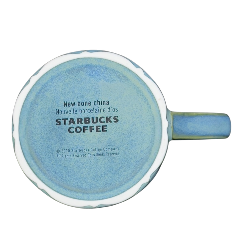Lucky Blue Green Bamboo Embossed Mug Starbucks