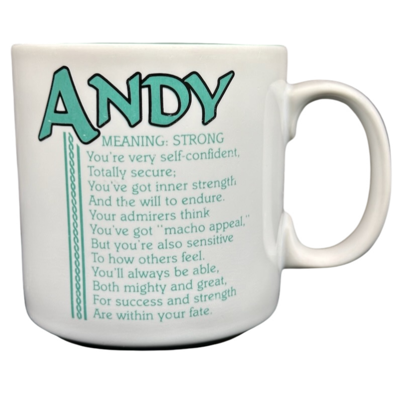ANDY Poetry Name Green Interior Mug Papel