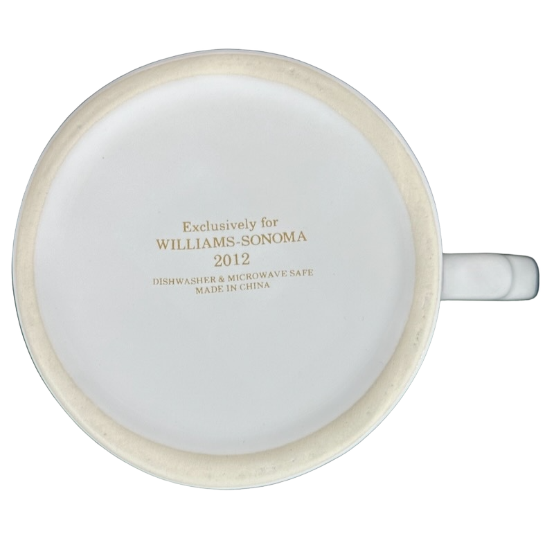 Letter "P" Gold Writing Monogram Initial Mug Williams Sonoma