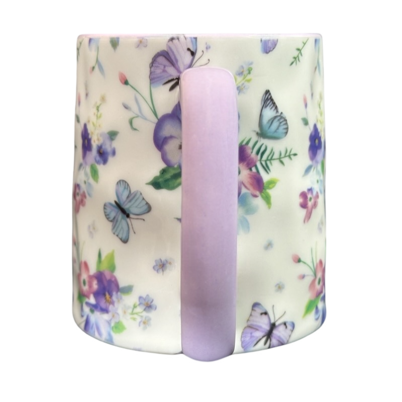 Bella Floral Butterfly Dimpled Mug 10 Strawberry Street