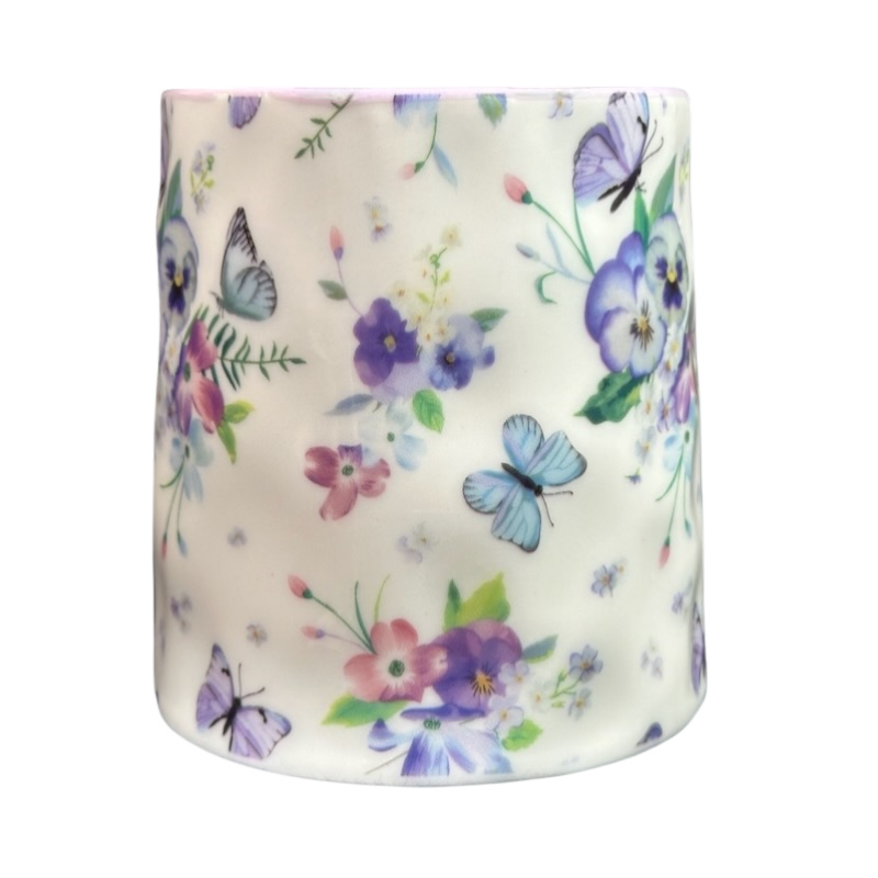Bella Floral Butterfly Dimpled Mug 10 Strawberry Street