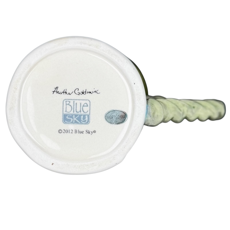 Heather Goldminc Unicorn & Crown With Twisted Handle Mug Blue Sky