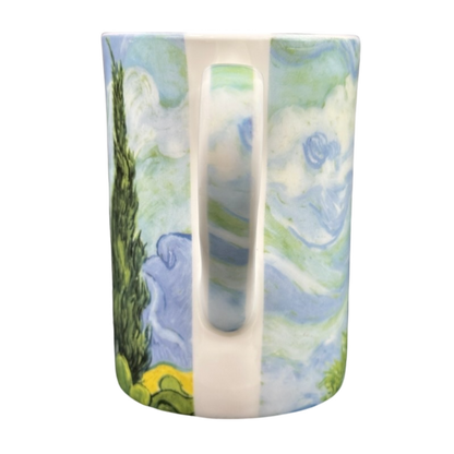 A Wheatfield With Cypresses Vincent Van Gogh The National Gallery Mug