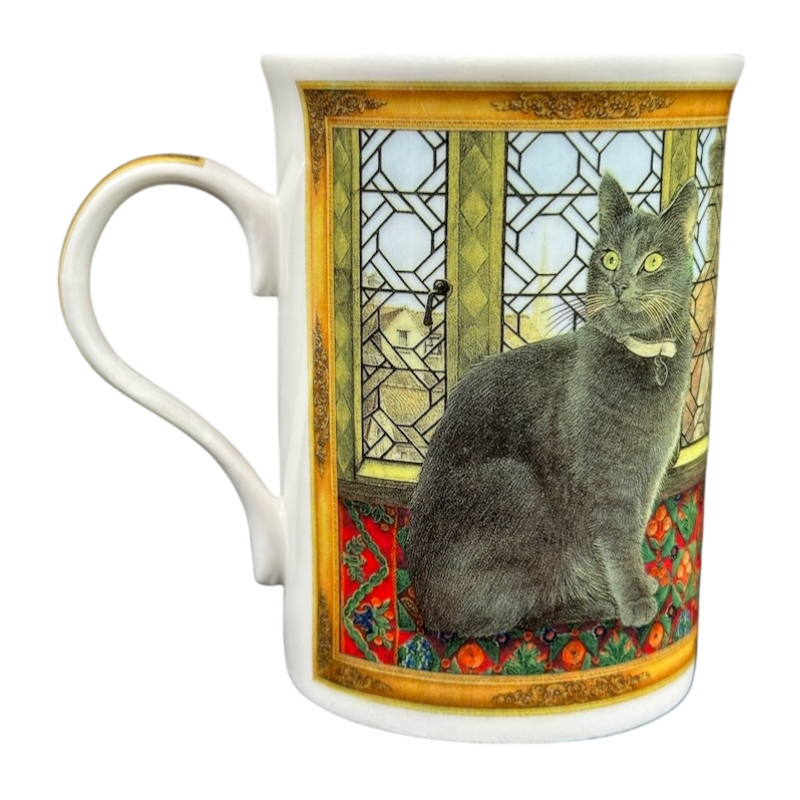 Ivory Cats Lesley Anne Ivory Gray Cat Mug Crown Trent