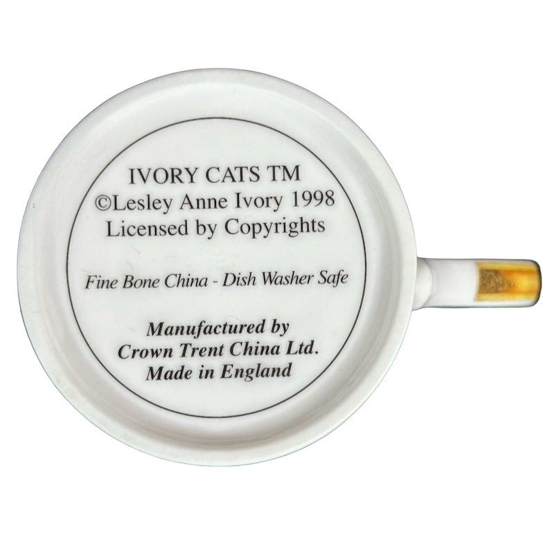 Ivory Cats Lesley Anne Ivory Gray Cat Mug Crown Trent