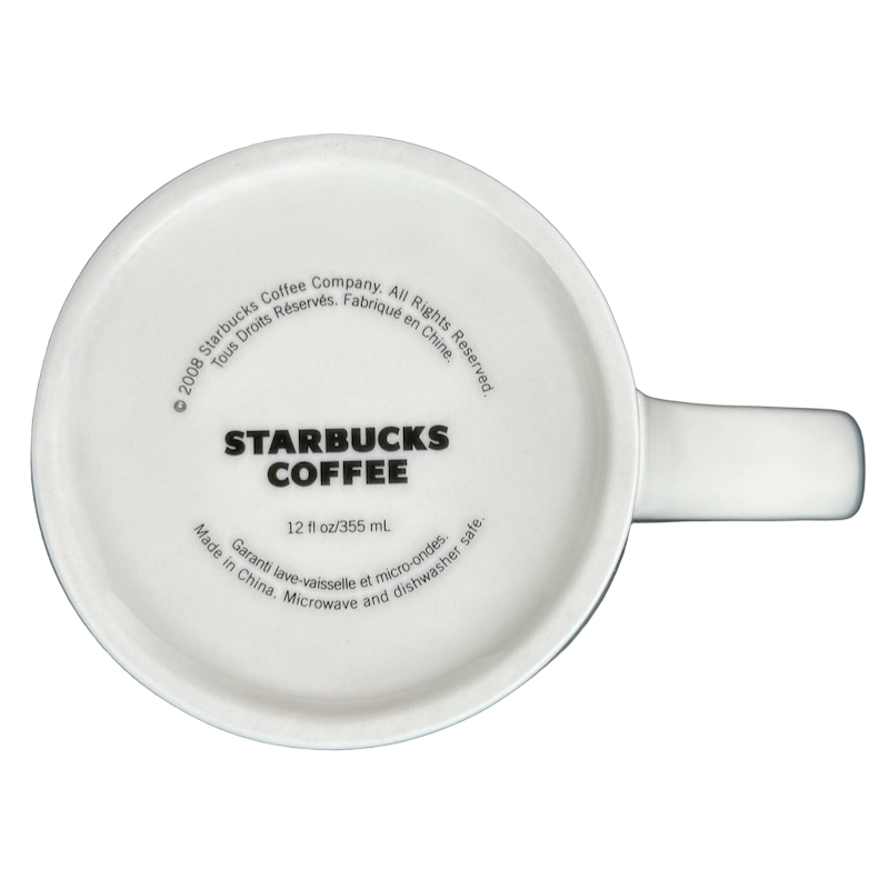 Watercolor Floral Pattern 12oz Mug 2008 Starbucks