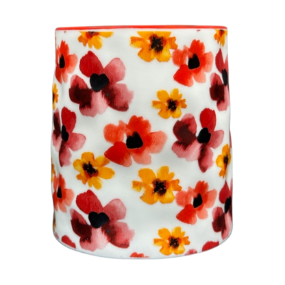 Bella Floral Poppies Dimpled Mug 10 Strawberry Street