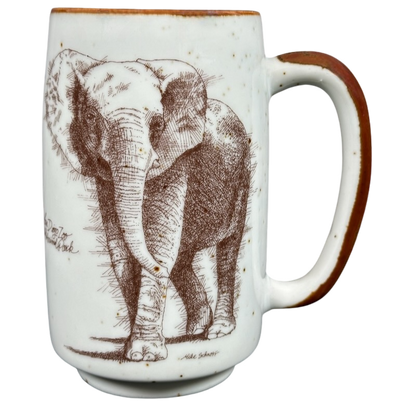 San Diego Zoo Wild Animal Park Elephant Speckled Footed Mug Otagiri