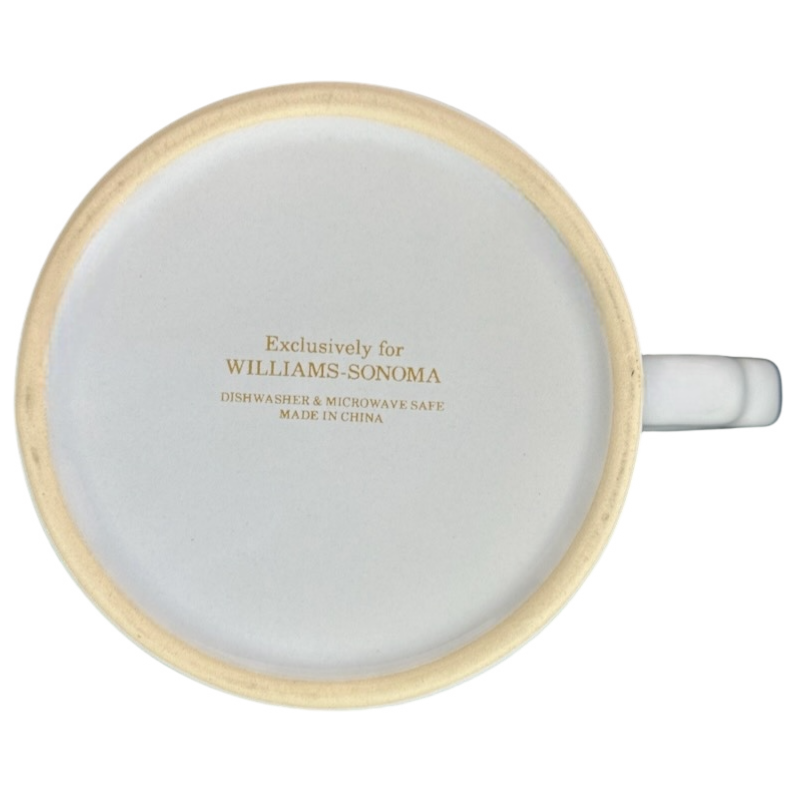 Letter "T" Gold Writing Monogram Initial Mug Williams Sonoma