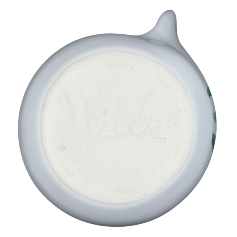 Bottom view of the Blue Iris Hand Warmer Neher Mug showing its smooth ceramic base