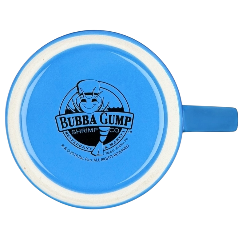 Bubba Gump Shrimp Co The Office mug in blue with logo design on the front