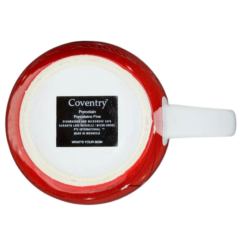 Coventry Porcelain Fine Leo zodiac astrology Coventry mug with vibrant red design