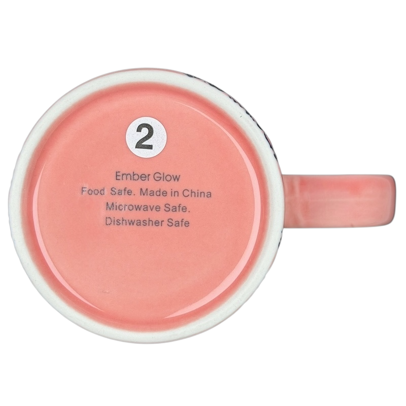 Cute Pink Cat Orange Scarf Ember Glow Mug with durable ceramic design for everyday use