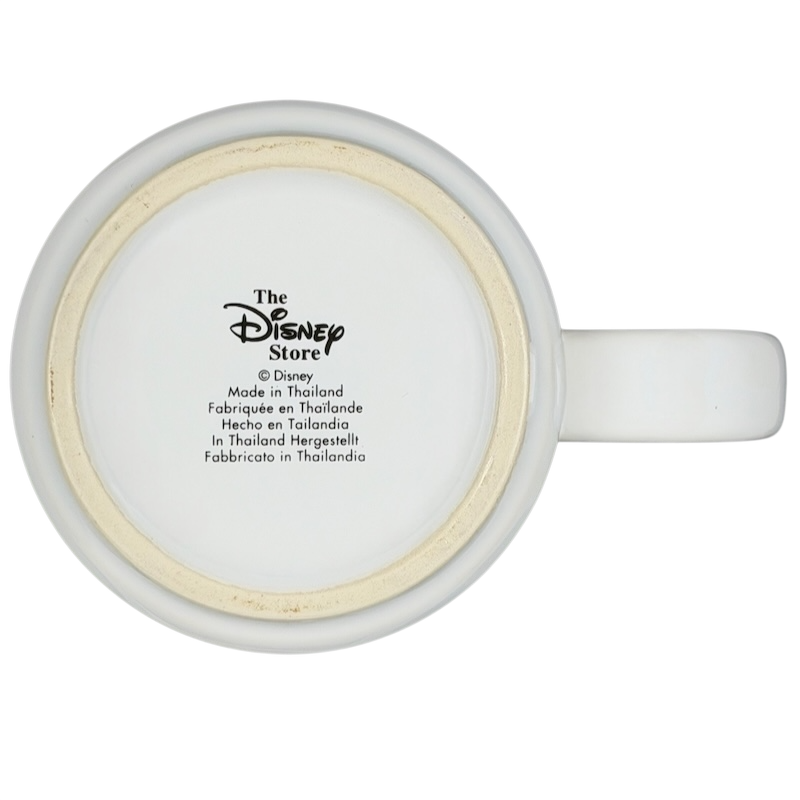 Bottom view of Tinker Bell Tink Sketch Mug Disney Store showcasing logo and details