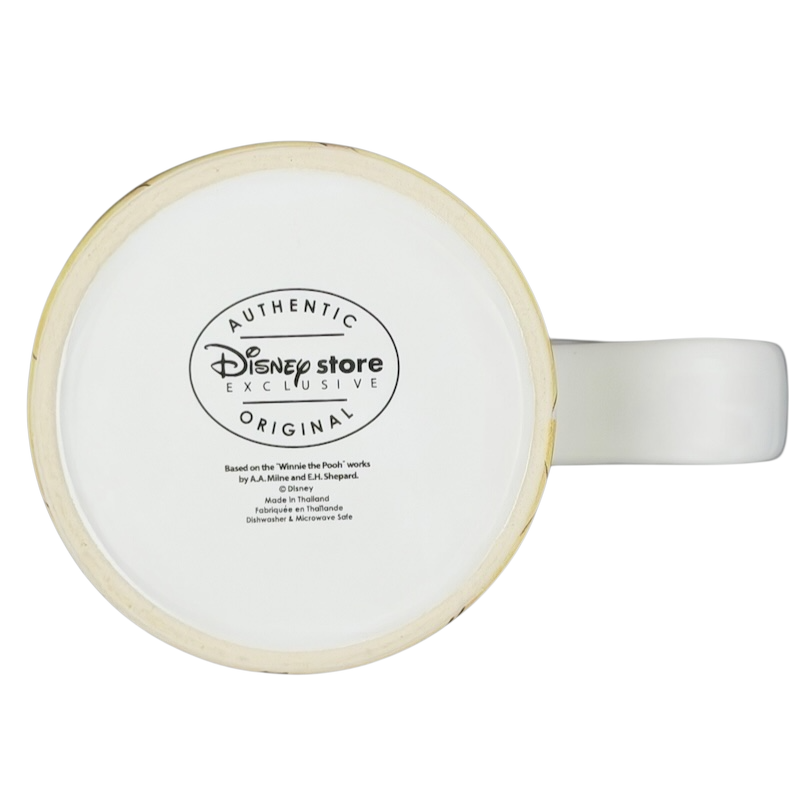 Bottom view of the Tigger I'm Feeling Way Too Slow Disney mug showing Disney store branding
