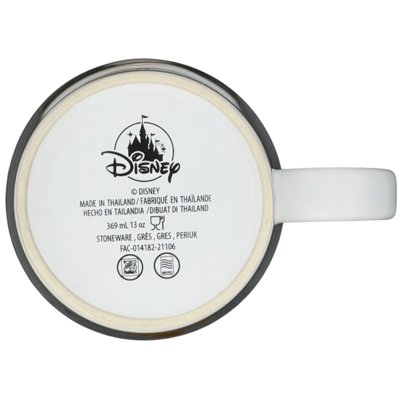 Bottom view of Disney Parks Mickey Mouse Unlock Your Imagination Fireworks Mug showcasing branding details