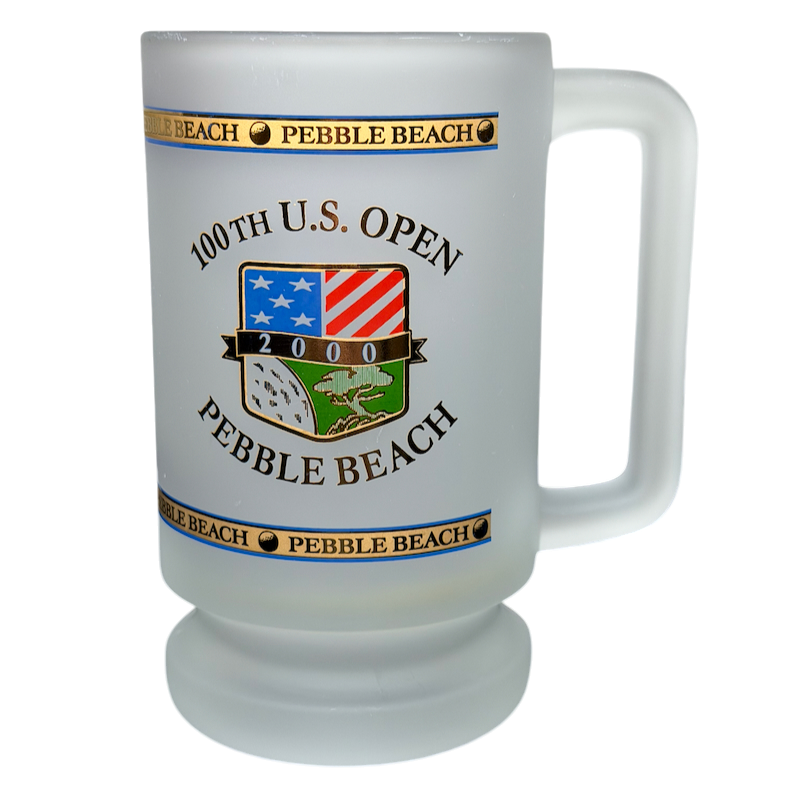 Pebble Beach 100th U.S. Open 2000 Commemorative Frosted Glass Mug