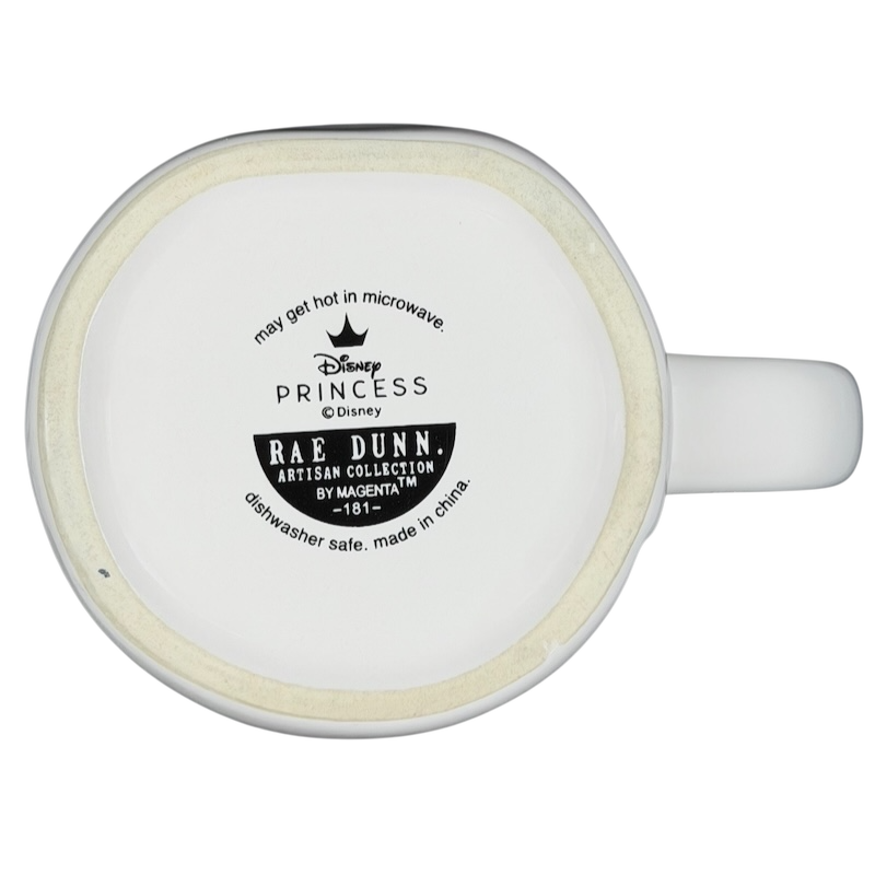 Rae Dunn Disney Princess Castle Mug Magenta with dishwasher safe design and classic white finish