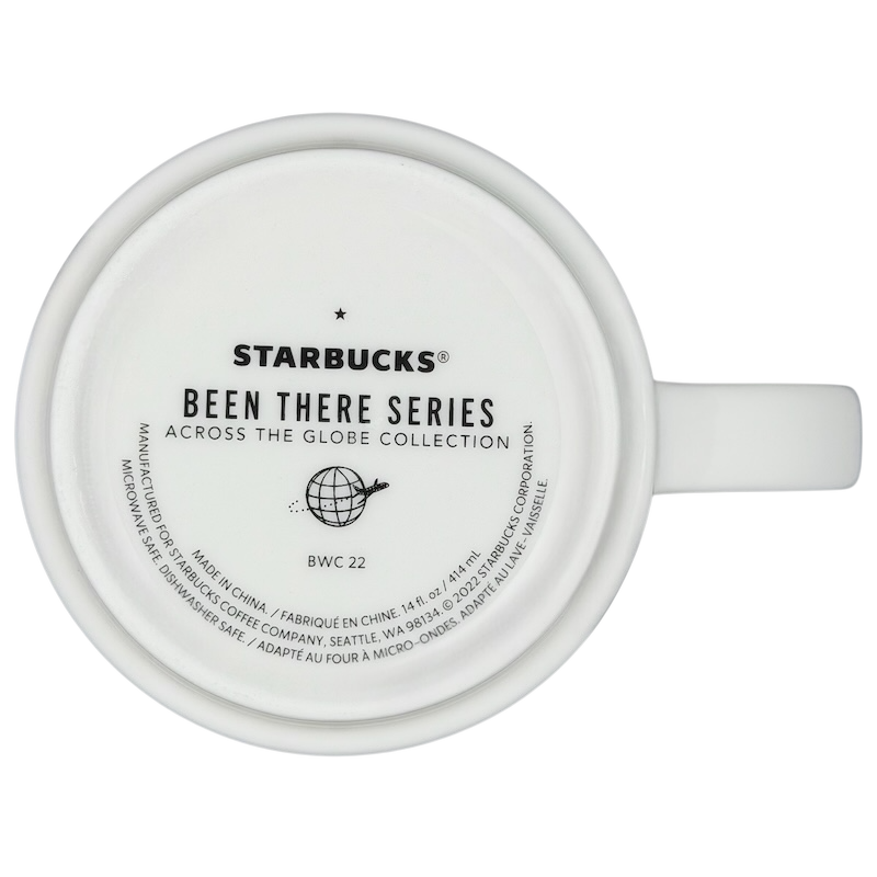 Starbucks Been There Series Nashville Mug featuring a classic white design and coffee-themed graphics