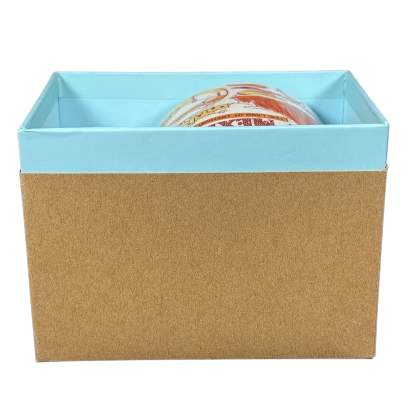 Collectible Starbucks mug New Mexico partially visible inside a blue and brown gift box