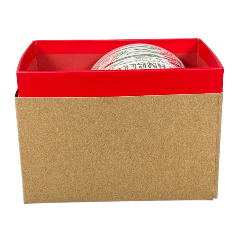 Starbucks Los Angeles holiday Been There Series mug partially visible inside red and brown gift box