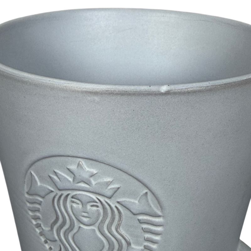 Venti Matte Gray Siren Collectible Mug Starbucks featuring a textured surface and iconic logo