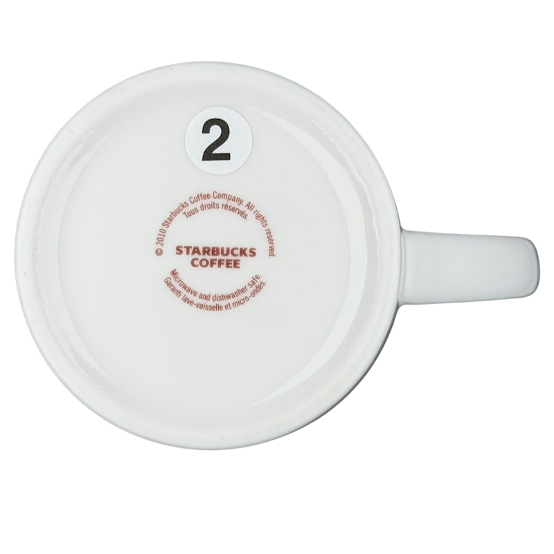 Bottom view of the Starbucks Venti vintage mug showing the logo and care instructions