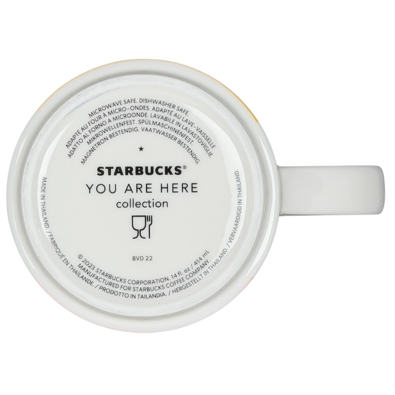 You Are Here Greece Mug Starbucks with a white finish and collection branding on the bottom