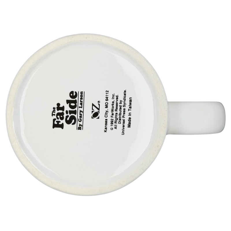 The Far Side dinosaur mug featuring a fun and quirky design for coffee lovers