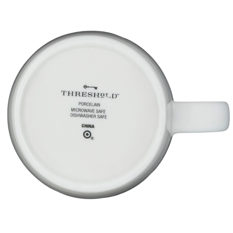 Bottom view of TAURUS Astrology Zodiac Mug Threshold showing porcelain material and care instructions