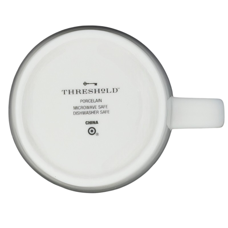 Bottom view of the Threshold TAURUS Astrology Zodiac Mug with porcelain material, microwave and dishwasher safe