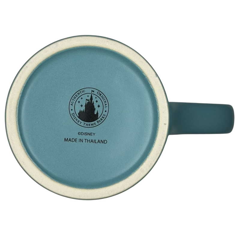 Bottom view of a Tinker Bell Disneyland mug featuring the Disney logo and made in Thailand indication
